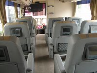 interior of NICE bus